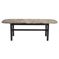 RO Hammond Coffee Table 135x62 Marble Brown/Black